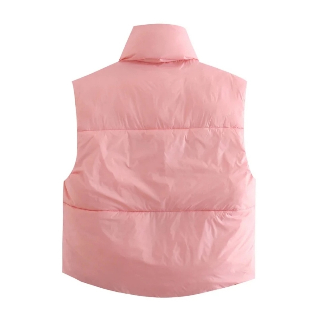 NWOT Double- Side Puffer Cropped Vest - Picture 6 of 6
